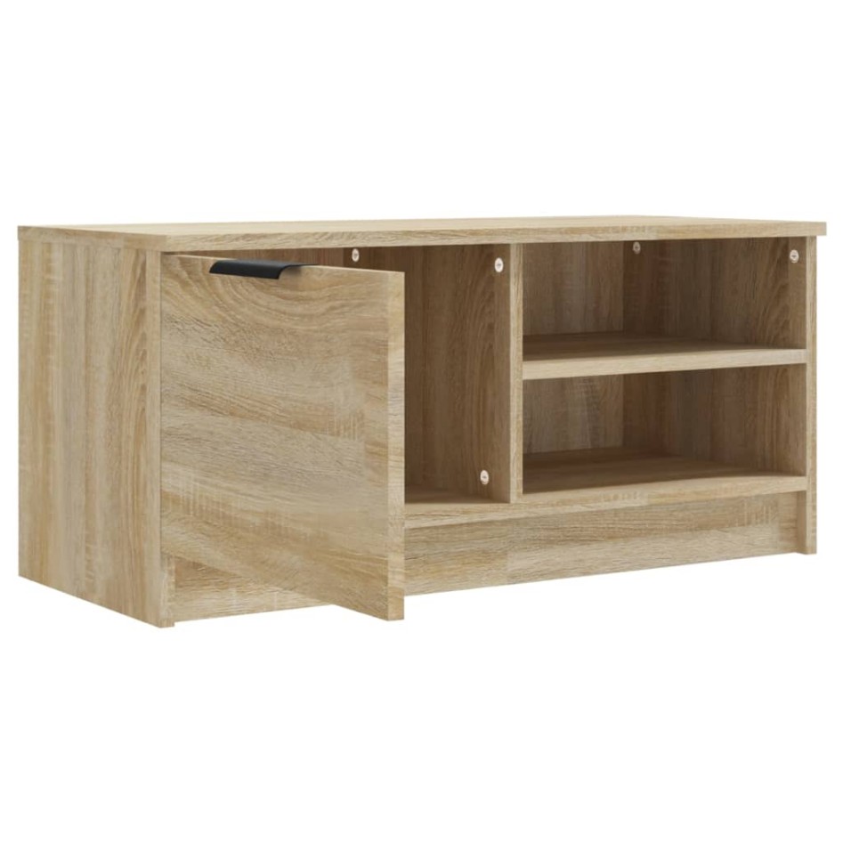 Mueble para TV 2 pzas madera contrachapada roble 80x35x36,5