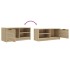 Mueble para TV 2 pzas madera contrachapada roble 80x35x36,5
