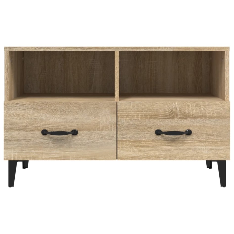 Mueble para TV madera contrachapada roble ahumado 80x36x50