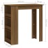 Mesa alta con estante marrón roble 102x50x103,5