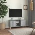 Mesita de noche patas madera maciza gris Sonoma 103,5x35x50