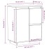 Aparador de madera maciza de pino blanco 60x34x75