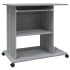 Escritorio de madera contrachapada gris Sonoma 80x50x75