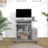Escritorio de madera contrachapada gris Sonoma 80x50x75