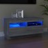 Mueble de TV con luces LED gris Sonoma 80x35x40