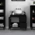 Armario de baño madera contrachapada negro 65x33x60