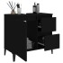 Armario de baño madera contrachapada negro 65x33x60