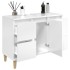 Armario de lavabo madera contrachapada blanco brillo