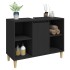 Armario para lavabo madera contrachapada negro 80x33x60