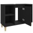 Armario para lavabo madera contrachapada negro 80x33x60