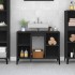 Armario para lavabo madera contrachapada negro 80x33x60