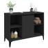 Armario para lavabo madera contrachapada negro 80x33x60