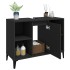 Armario para lavabo madera contrachapada negro 80x33x60