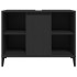 Armario para lavabo madera contrachapada negro 80x33x60