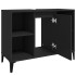 Armario para lavabo madera contrachapada negro 80x33x60