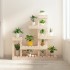 Soporte para plantas madera maciza de pino 92x25x97