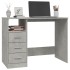Escritorio con cajones contrachapada gris hormigón 102x50x76