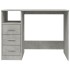 Escritorio con cajones contrachapada gris hormigón 102x50x76