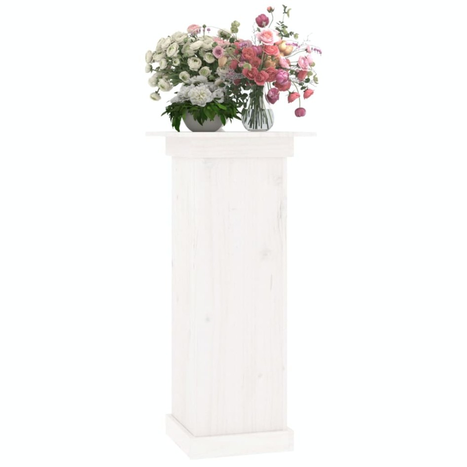 Soporte para plantas madera maciza de pino blanco 40x40x90
