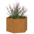Jardinera de acero corten oxidado 60x60x45