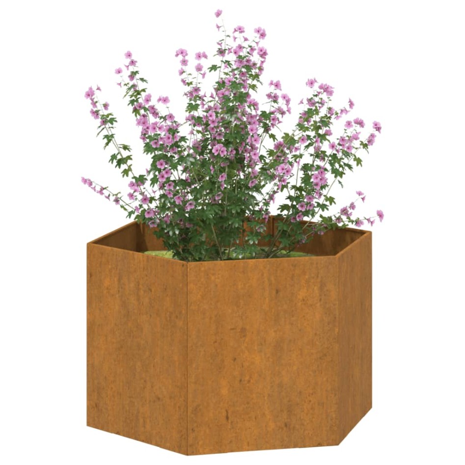 Jardinera de acero corten oxidado 60x60x45