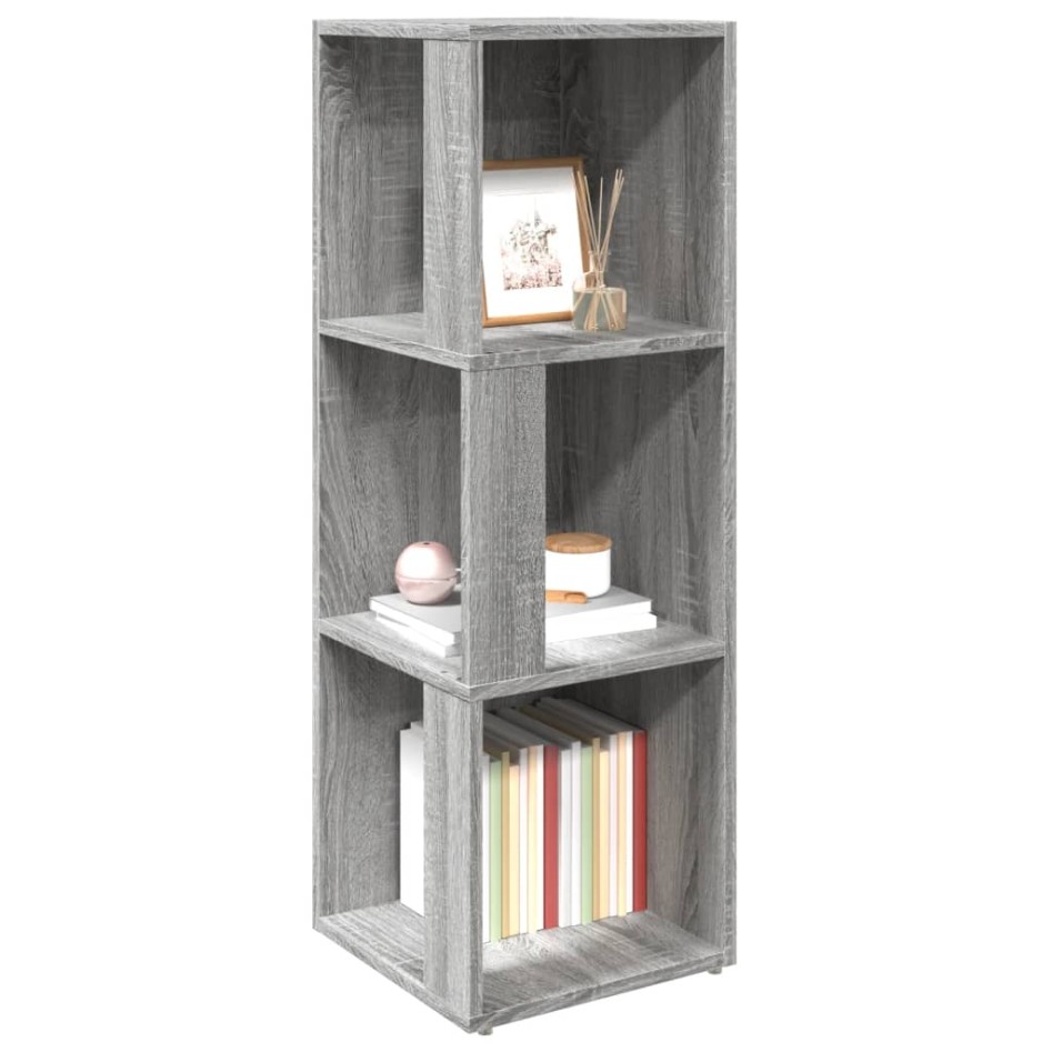Mueble de esquina madera contrachapada gris Sonoma 33x33x100