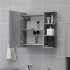 Armario y espejo baño contrachapada gris Sonoma 62,5x20,5x64