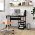 Escritorio para ordenador de MDF y metal negro 105x55x72