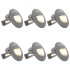 Lámparas LED de pared para jardín 6 uds. redonda plateada 5