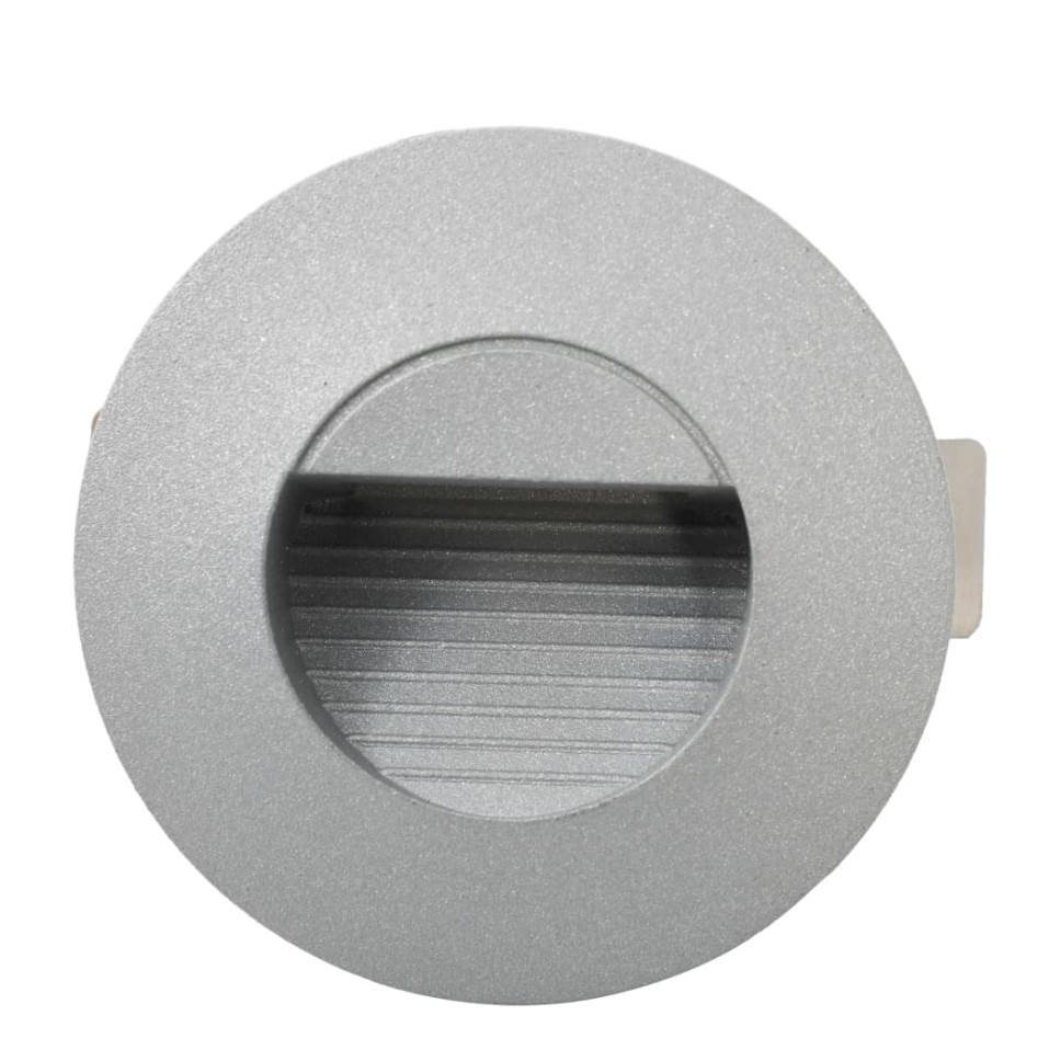 Lámparas LED de pared para jardín 6 uds. redonda plateada 5