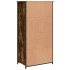 Aparador alto madera contrachapada roble ahumado 62x36x121,5