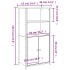 Aparador alto madera contrachapada roble ahumado 62x36x121,5