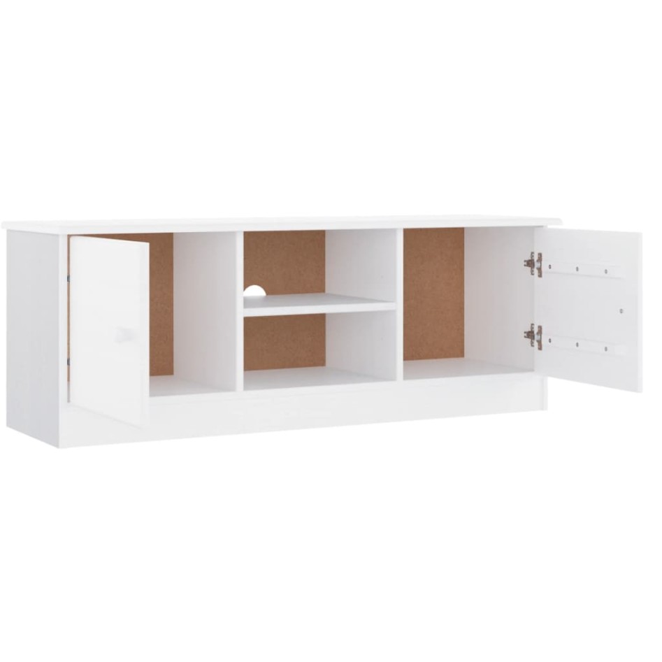 Mueble de TV ALTA madera maciza de pino blanco 112x35x41