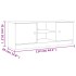 Mueble de TV ALTA madera maciza de pino blanco 112x35x41