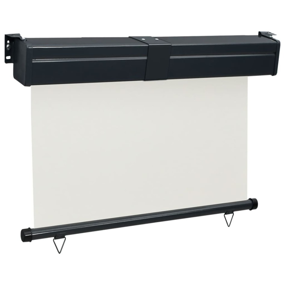 Toldo lateral de balcón color crema 125x250