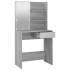 Tocador con LED gris sonoma 74,5x40x141