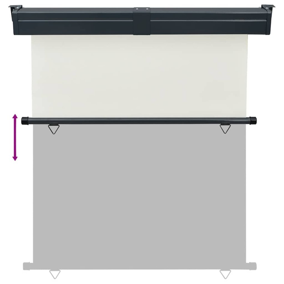 Toldo lateral de balcón color crema 165x250