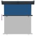 Toldo lateral de balcón azul 175x250