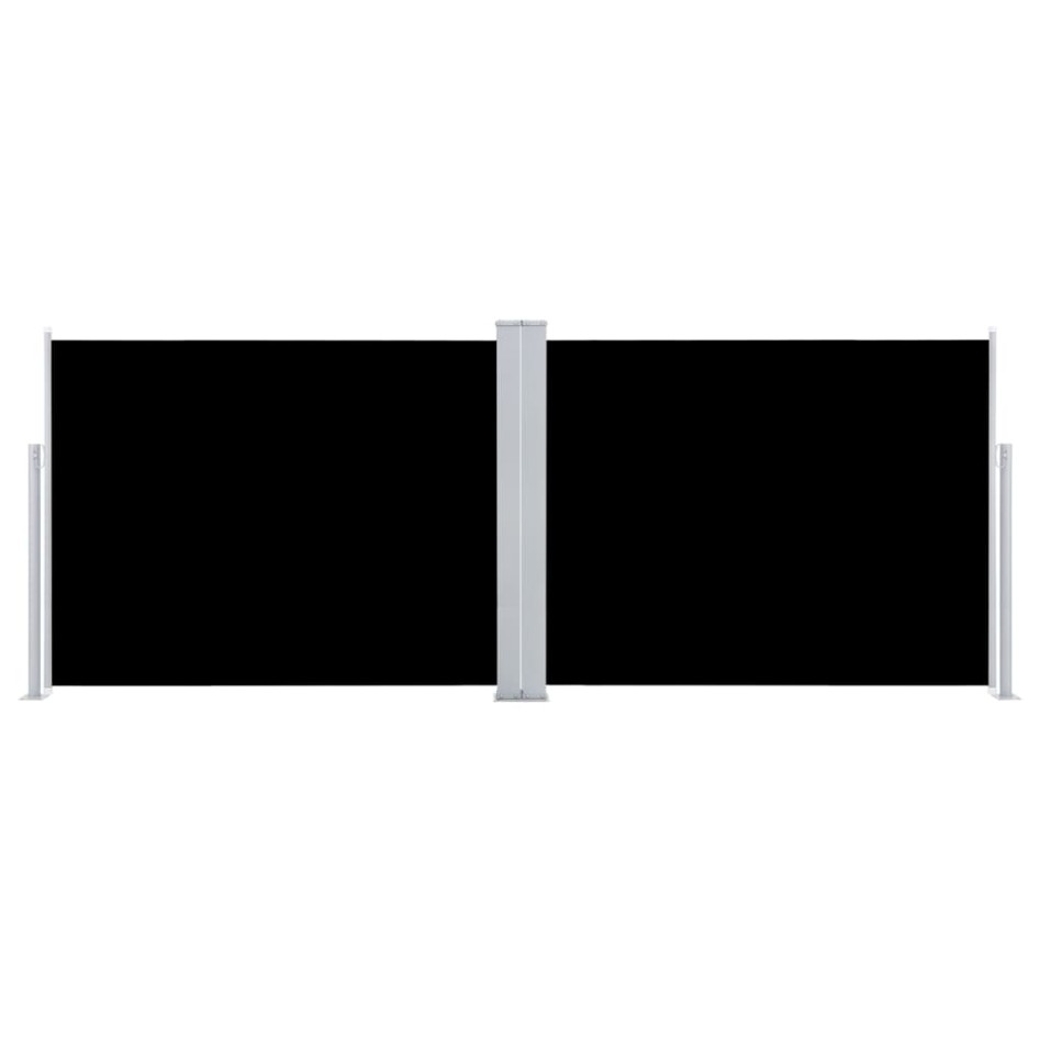 Toldo lateral retráctil negro 140x1000