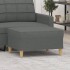 Reposapiés de tela gris oscuro 70x55x41