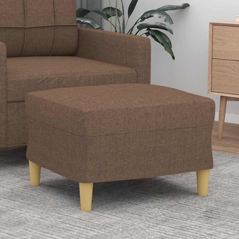 Reposapiés de tela marrón 60x50x41