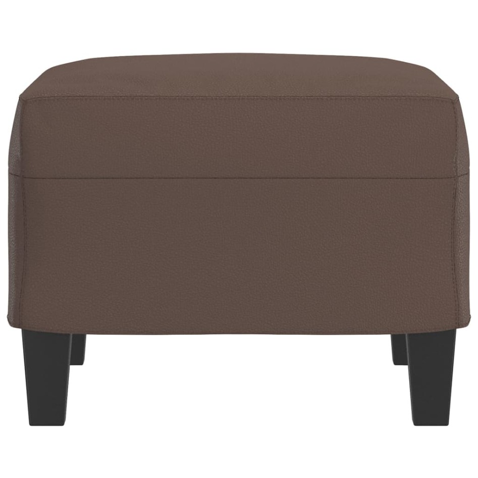 Reposapiés de cuero sintético marrón 60x50x41