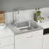 Fregadero de cocina con escurridor acero inox 600x500x155