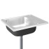 Fregadero de cocina con escurridor acero inox 600x500x155