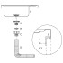 Fregadero de cocina con escurridor acero inox 600x500x155