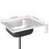 Fregadero de cocina con escurridor acero inox 600x500x155