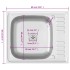 Fregadero de cocina con escurridor acero inox 600x500x155