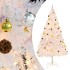 Árbol de Navidad preiluminado con luces y bolas blanco 210
