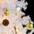Árbol de Navidad preiluminado con luces y bolas blanco 210
