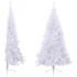 Medio árbol de Navidad artificial con soporte PVC blanco 240